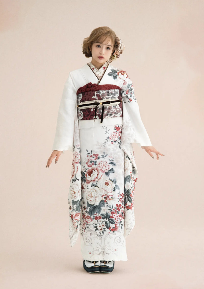 振袖ネットレンタル:ノーブルな白】クラシックな花柄/KH-545 – kimono 振袖ネットレンタル:ノーブルな白】クラシックな花柄/KH-545 – kimono