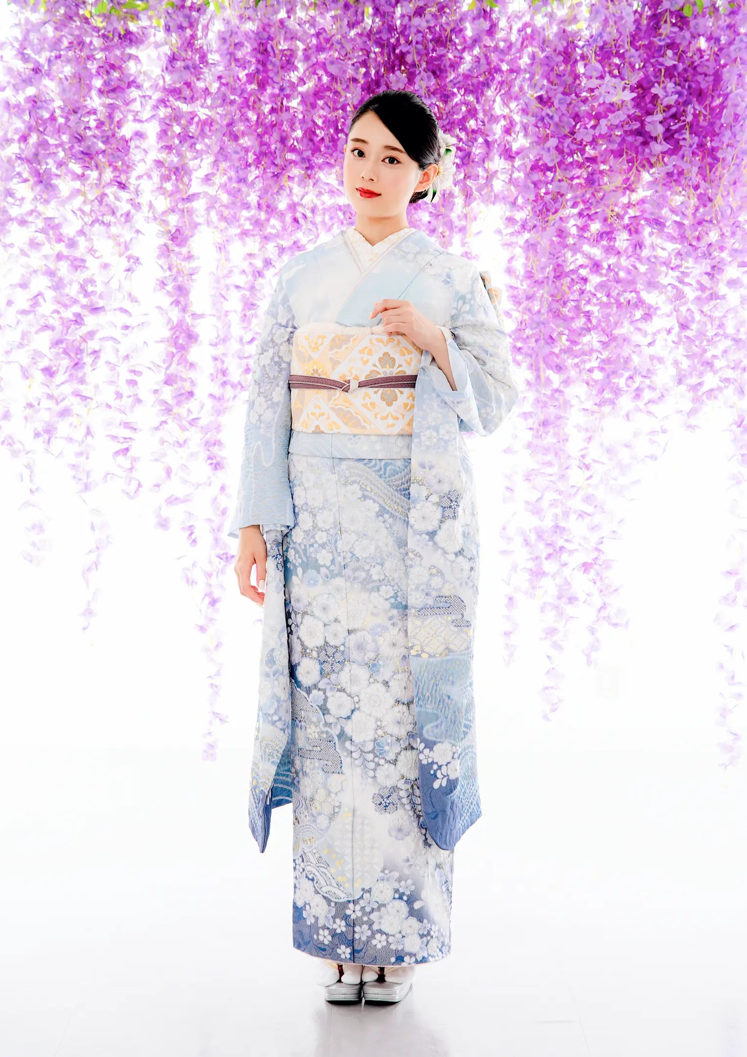 振袖ネットレンタル:水色と青を上品に 】煌めきを美しく/KH-546 振袖ネットレンタル:水色と青を上品に 】煌めきを美しく/KH-546