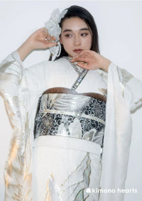 【振袖ネットレンタル：白に銀で品よく】艶やかに品よく/KH-587
