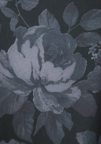 【袴ネットレンタル：黒の花柄セットアップ】ローリーズファームの袴/NLN-61