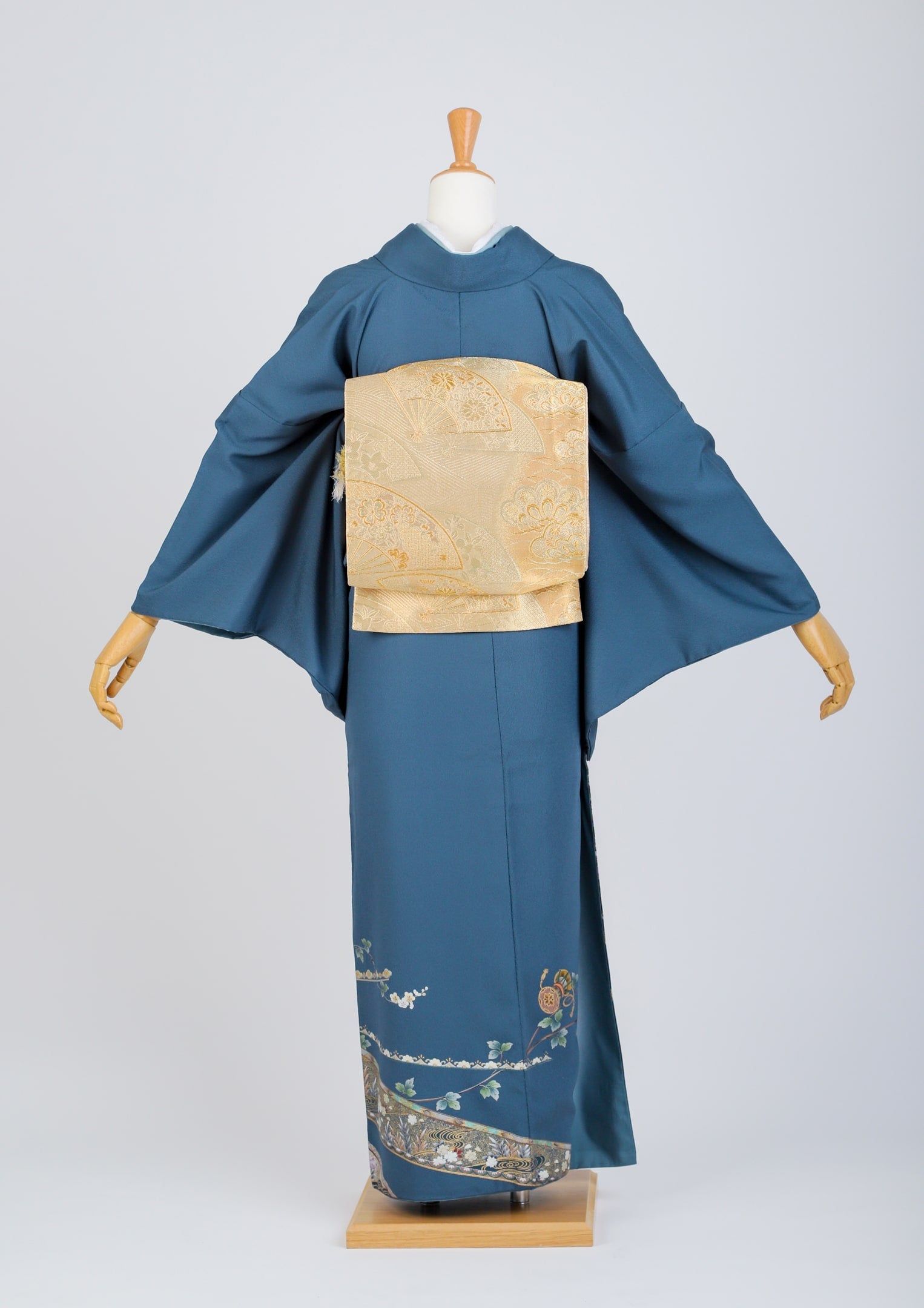 色留袖レンタル：薄い紺色に熨斗模様】T-L2 – kimono-hearts-onlinestore