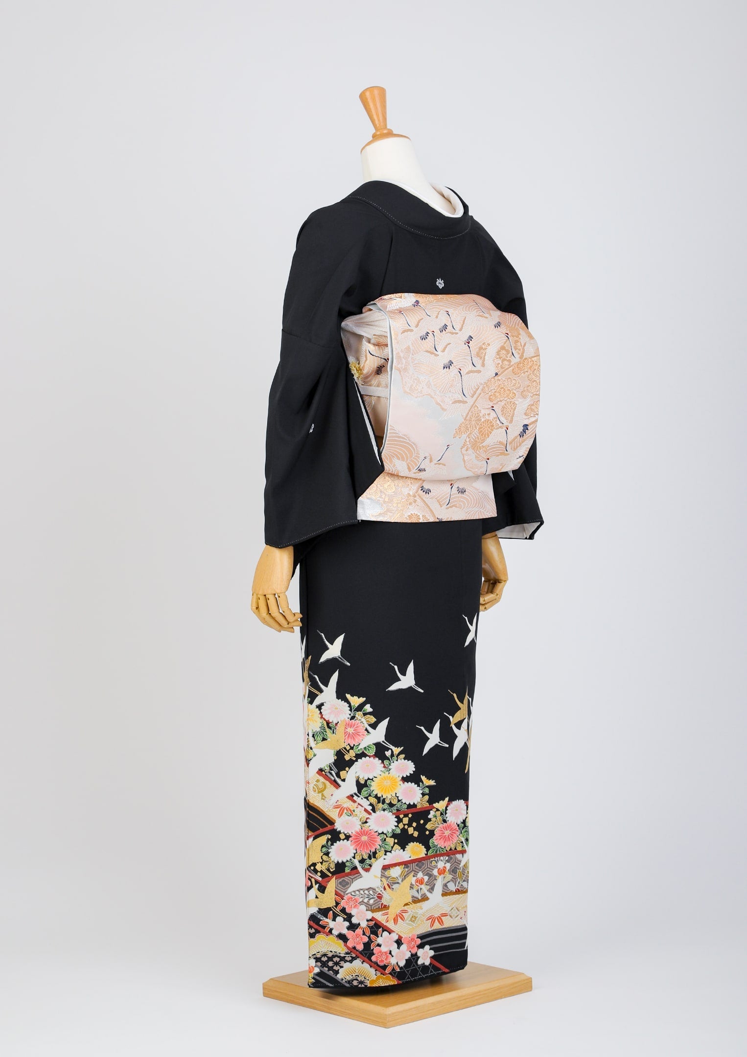黒留袖レンタル：鶴に祝い花】T-L3 – kimono-hearts-onlinestore