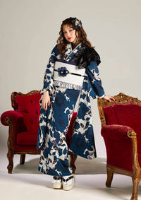 【振袖ネットレンタル：ブルーローズで洋風に】レースやフリルでつくるドールスタイル/KH-305