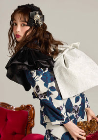 【振袖ネットレンタル：ブルーローズで洋風に】レースやフリルでつくるドールスタイル/KH-305