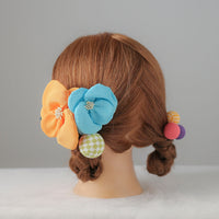 【髪飾り販売：成人式・卒業式に！パステルカラーのちりめん飾り】振袖・袴用和装ヘアアクセサリー/ hair-18