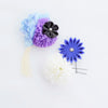 【髪飾り販売：成人式・卒業式に！ブルー＆パープルマムとつまみ風フラワーのタッセル付き髪飾りセット】振袖・袴用和装ヘアアクセサリー/hair-006
