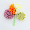 【髪飾り販売：成人式・卒業式に！オレンジマムとグリーンフラワーのタッセル付き髪飾りセット】振袖・袴用和装ヘアアクセサリー/hair-009