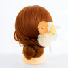 【髪飾り販売：成人式・卒業式に！イエローマムとオレンジつまみフラワーのタッセル付き髪飾りセット】振袖・袴用和装ヘアアクセサリー/hair-013