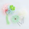 【髪飾り販売：成人式・卒業式に！ミントマムとライトグリーンつまみフラワーのタッセル付き髪飾りセット】振袖・袴用和装ヘアアクセサリー/hair-014