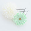 【髪飾り販売：成人式・卒業式に！ミントマムとライトグリーンつまみフラワーのタッセル付き髪飾りセット】振袖・袴用和装ヘアアクセサリー/hair-014