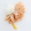 【髪飾り販売：成人式・卒業式に！ベージュフラワーとカーキつまみフラワーのタッセル付き髪飾りセット】振袖・袴用和装ヘアアクセサリー/hair-015