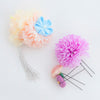 【髪飾り販売：成人式・卒業式に！パステルマムと水色リボンフラワーのタッセル付き髪飾りセット】振袖・袴用和装ヘアアクセサリー/hair-017