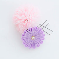 【髪飾り販売：成人式・卒業式に！ラベンダーマムとライトグレー花のタッセル付き髪飾りセット】振袖・袴用和装ヘアアクセサリー/hair-031