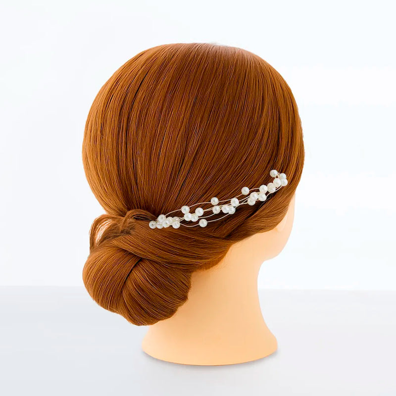 【髪飾り販売：成人式・卒業式に！パールガーランド風ヘアアクセサリー】振袖・袴用和装ヘアアクセサリー/hair-035