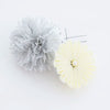 【髪飾り販売：成人式・卒業式に！パステルマムとイエローつまみフラワーのタッセル付き髪飾りセット】振袖・袴用和装ヘアアクセサリー/hair-118