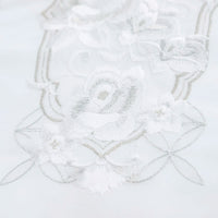 【半衿販売】洋風コーディネートや上品なコーディネートにおすすめ！七宝薔薇刺繍半衿