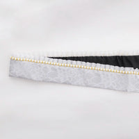 【重ね衿販売】成人式・卒業式 袴 ホワイトレース×パールの重ね衿｜振袖・袴用レース伊達衿和装小物