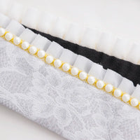 【重ね衿販売】成人式・卒業式 袴 ホワイトレース×パールの重ね衿｜振袖・袴用レース伊達衿和装小物