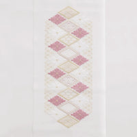 半衿：菊菱刺繍ピンク