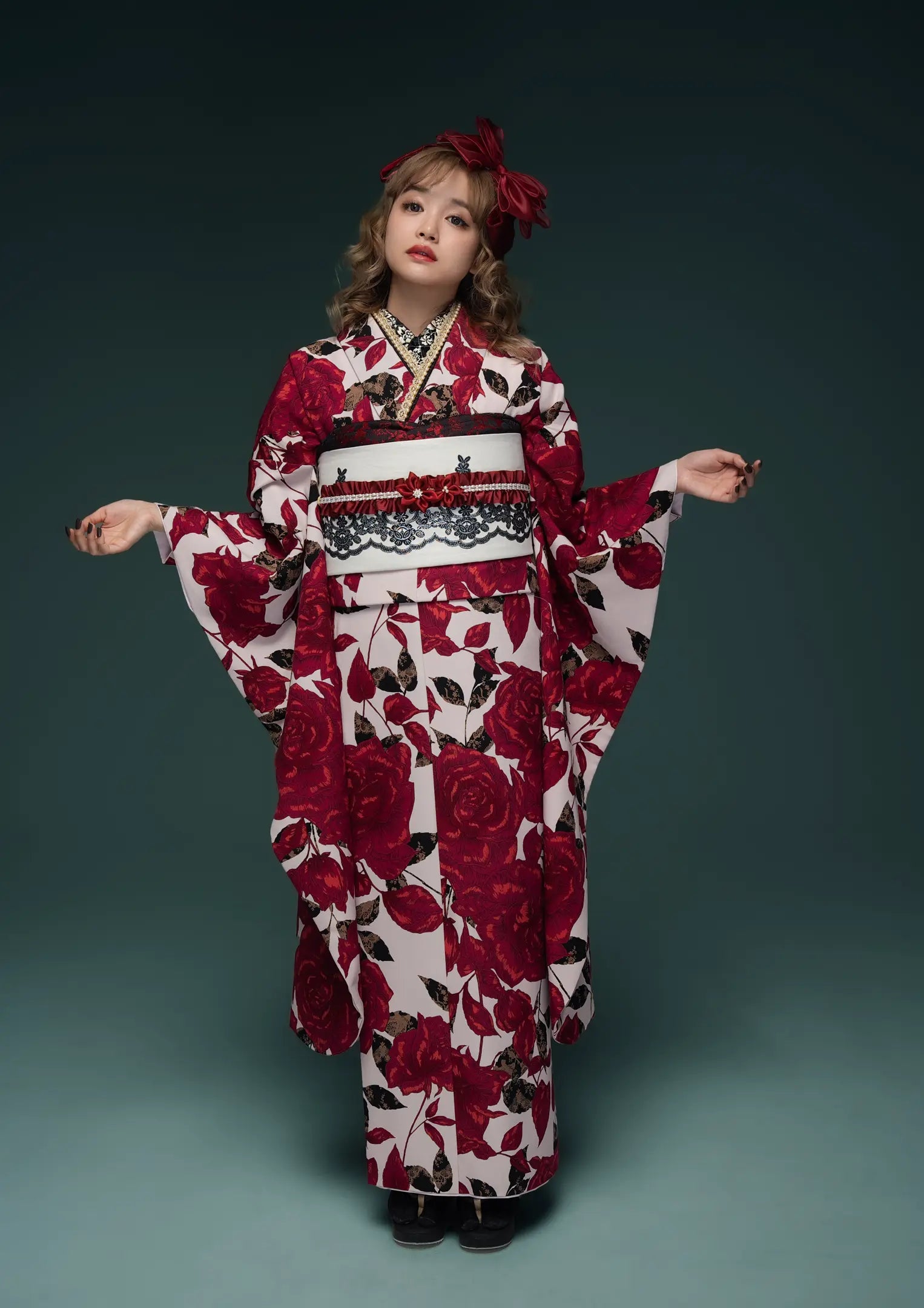 振袖ネットレンタル:ピンクに赤い薔薇 】綺麗な薔薇には・・・?3rd 振袖ネットレンタル:ピンクに赤い薔薇 】綺麗な薔薇には・・・?3rd