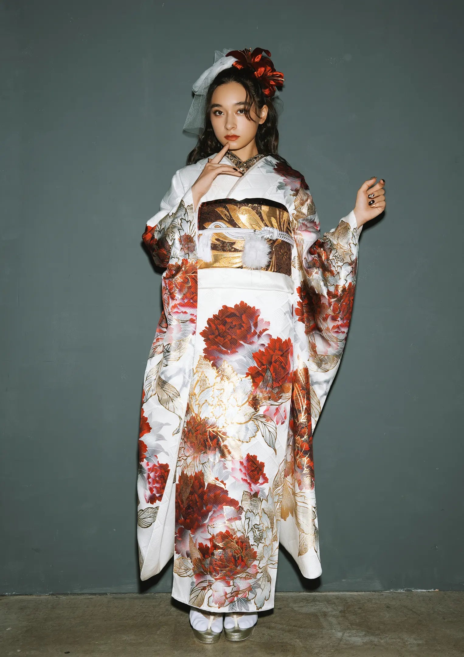 振袖ネットレンタル:白に赤牡丹】鮮烈なコントラスト/KH-503 – kimono 振袖ネットレンタル:白に赤牡丹】鮮烈なコントラスト/KH-503 – kimono