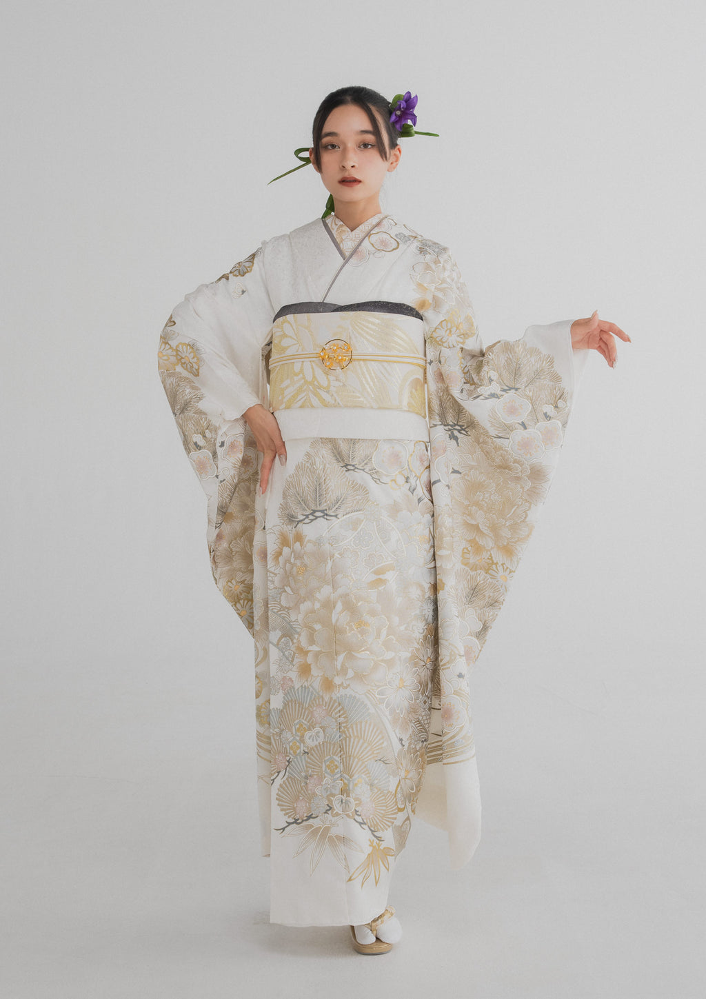 本鼈甲 英山作 螺鈿 ペンダント ロングチェーン付 大振り 和装 
