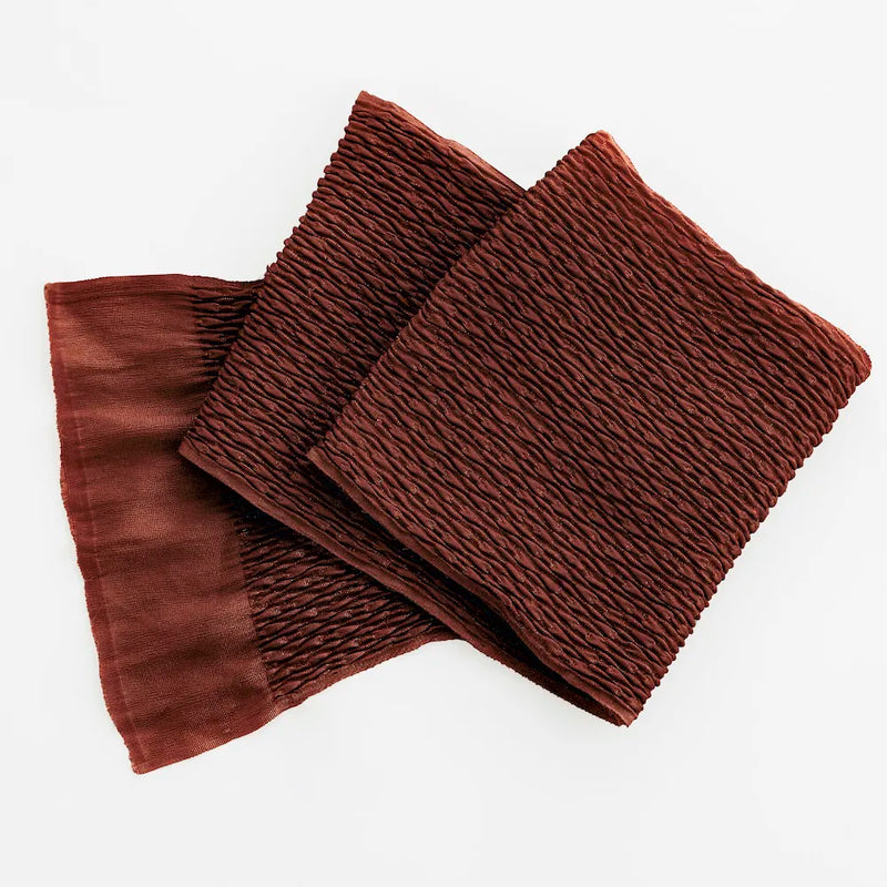 【帯揚げ販売：和装小物】ふくれダークブラウン