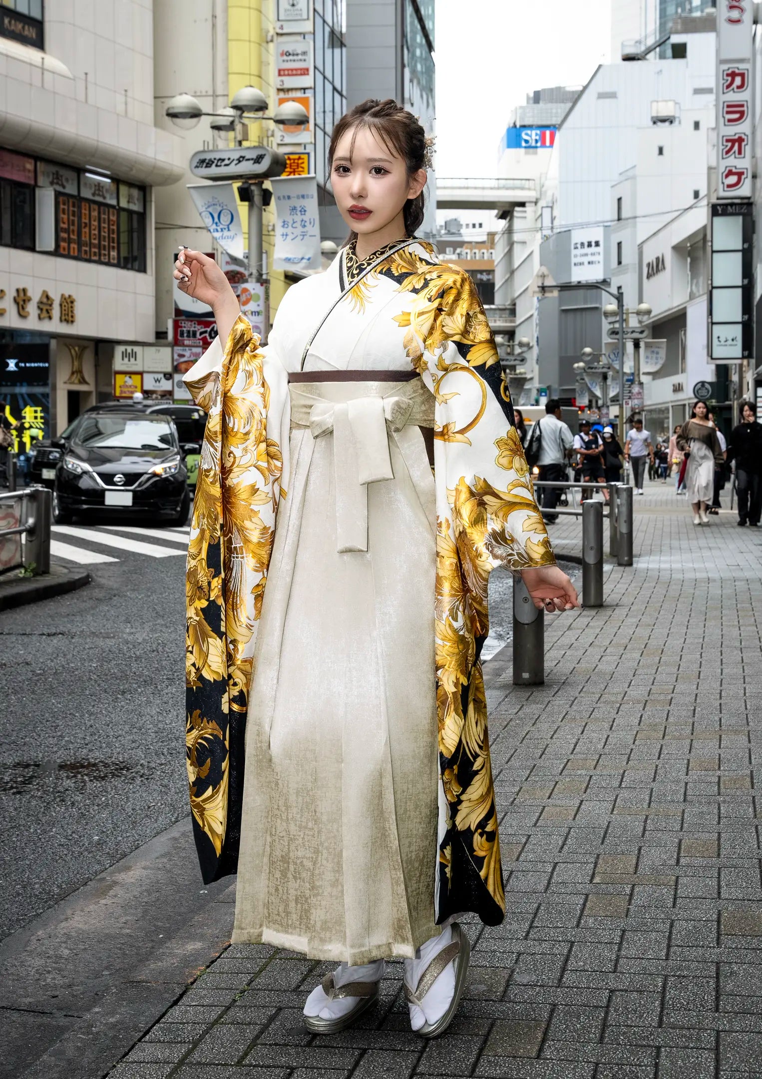☆着物 はなせい☆正絹 金襴 馬乗袴 01151 袴 馬乗り袴 男性袴 織金糸 