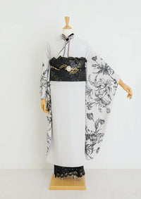 【振袖ネットレンタルすぐ届く成人式振袖】最短1週間でお届け！肩のフリルが個性的/KH-530