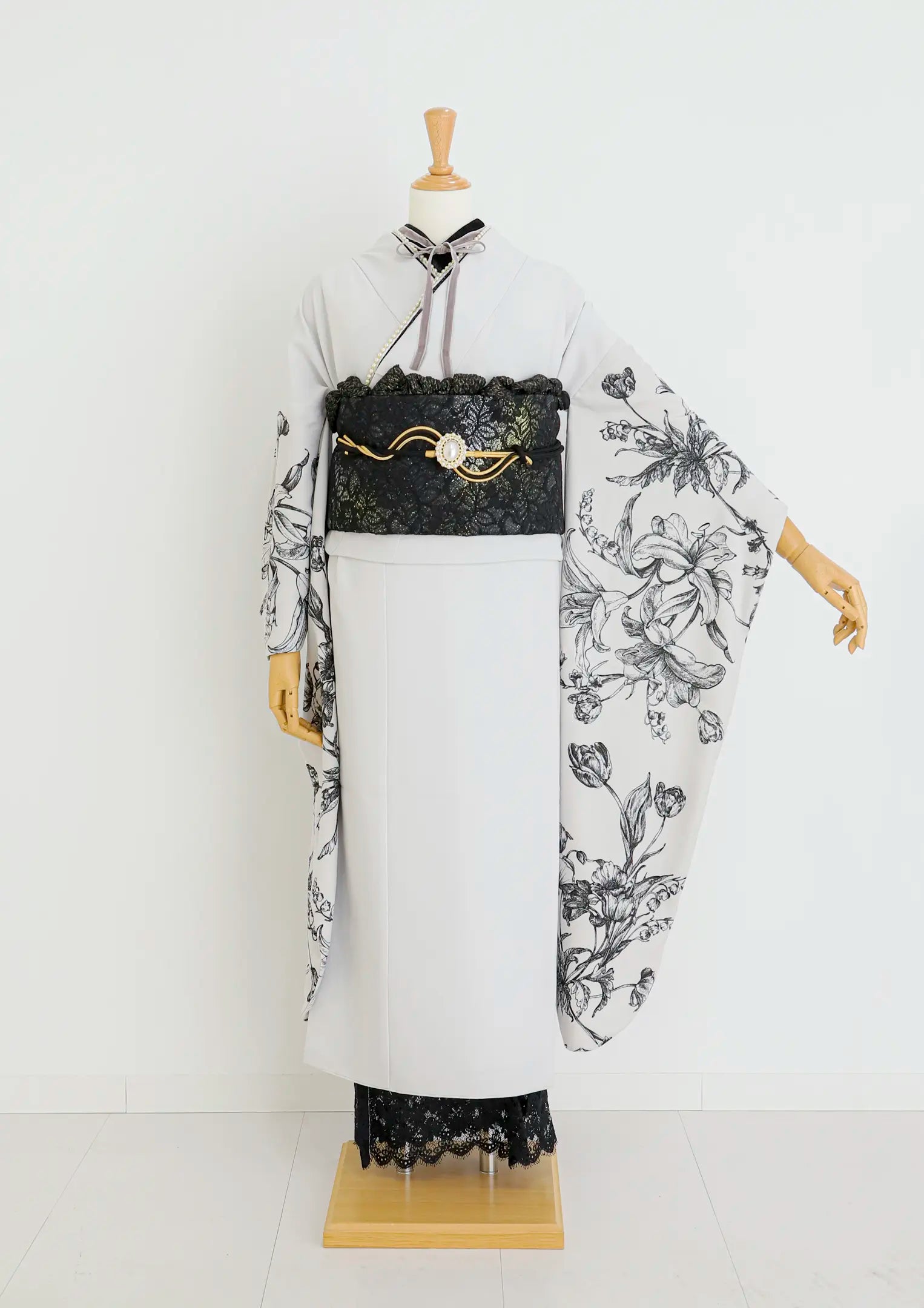 【振袖ネットレンタルすぐ届く成人式振袖】最短1週間でお届け！肩のフリルが個性的/KH-530