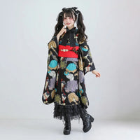 【裾よけ販売：振袖インナースカート】4段オーガンジーフリル：黒