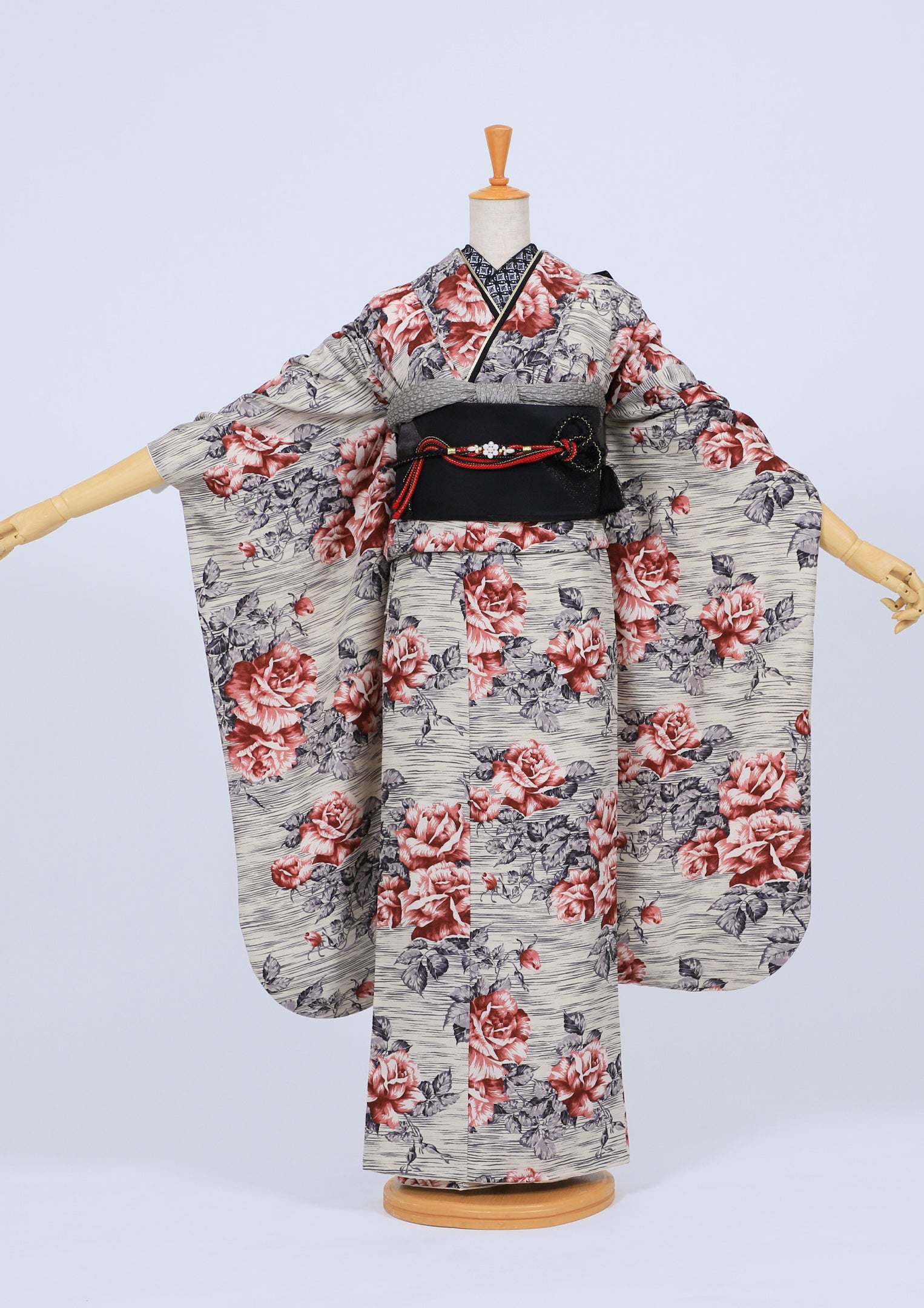 薔薇柄　羽尺反物 9KH-354_e20826bf-d45d-4c3c-