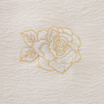 帯揚げ：ふくれ薔薇刺繍白