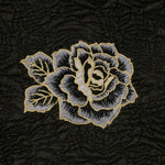 帯揚げ：ふくれ薔薇刺繍黒
