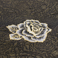 帯揚げ：ふくれ薔薇刺繍黒