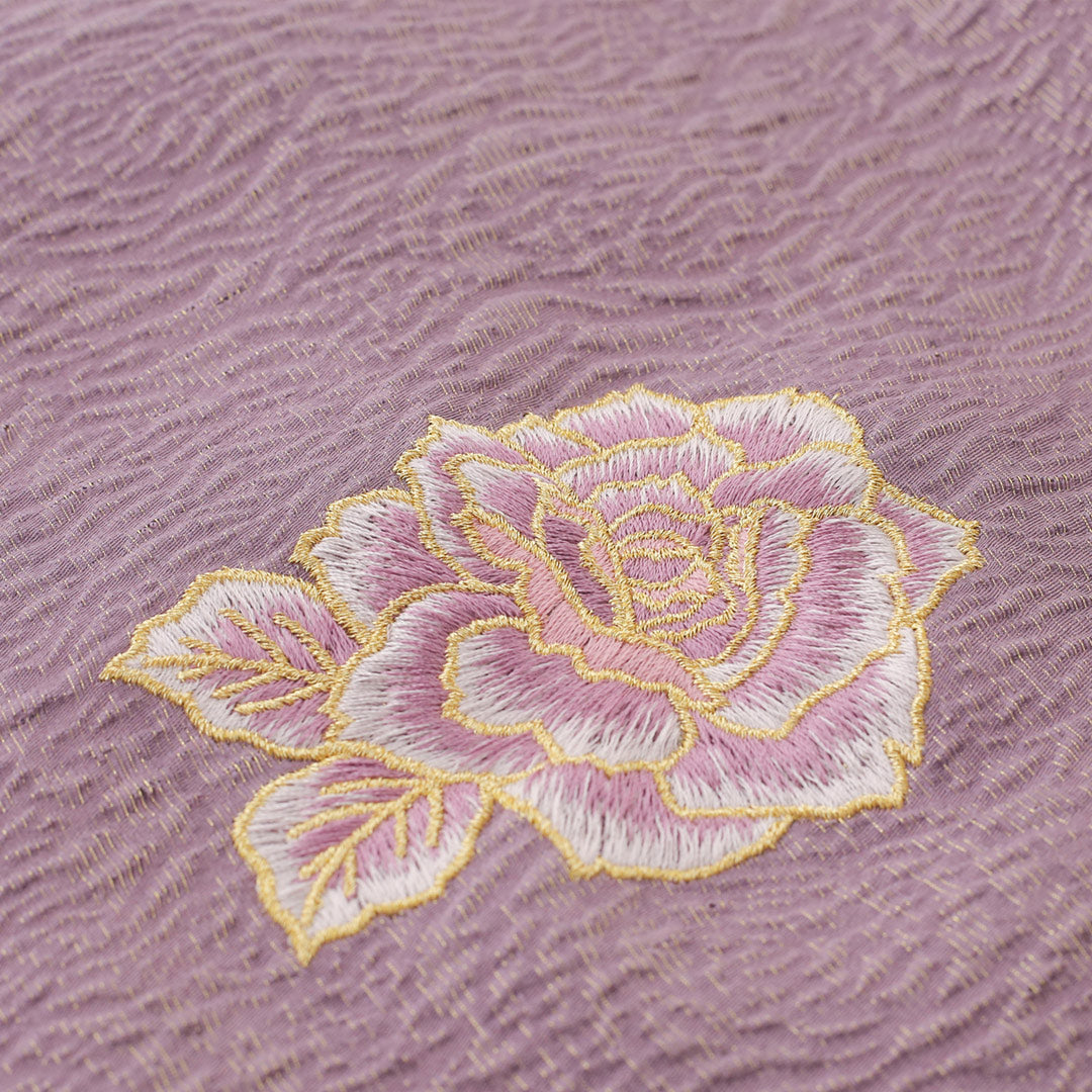 帯揚げ：ふくれ薔薇刺繍紫 – kimono-hearts-onlinestore