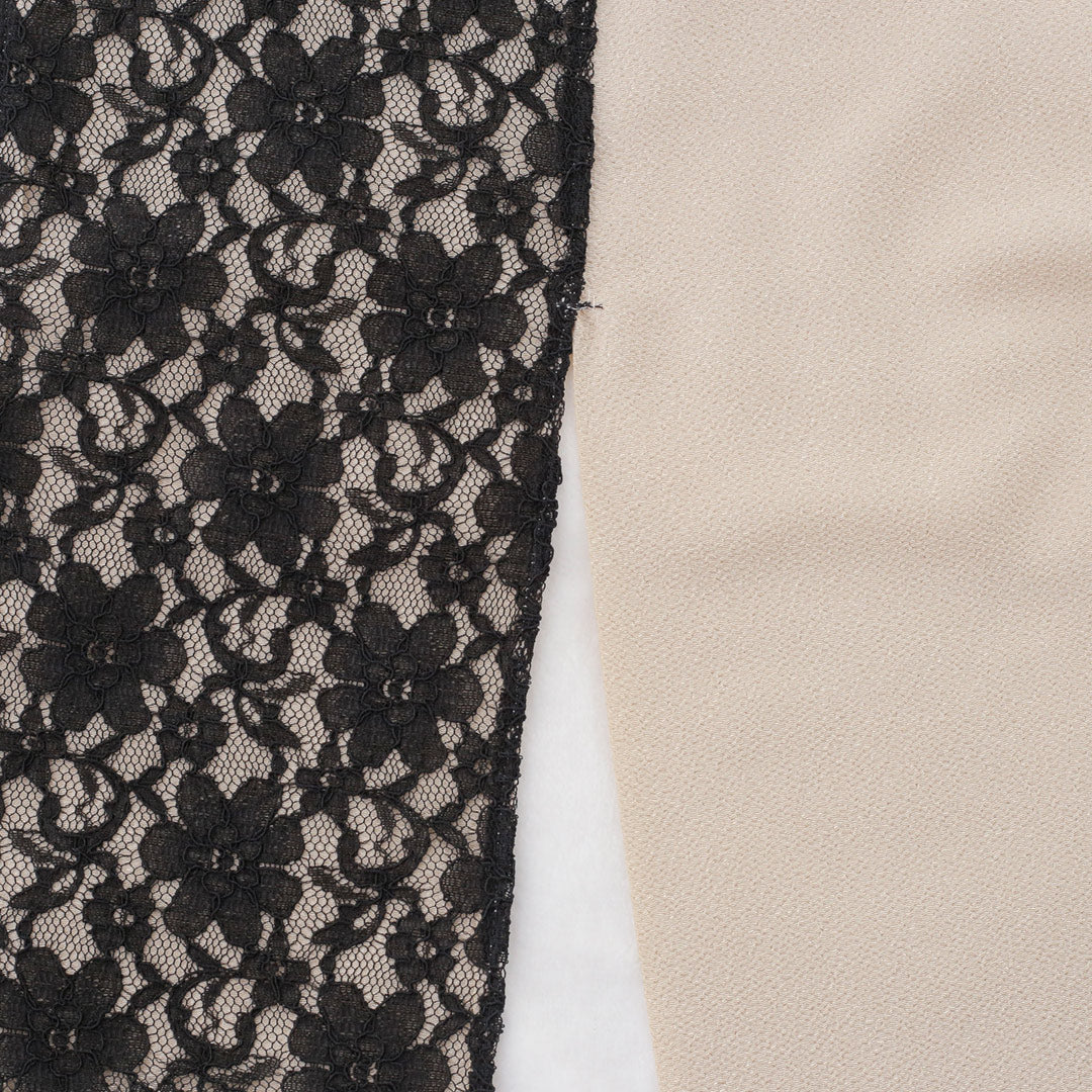 帯揚げ：花柄レース黒 – kimono-hearts-onlinestore