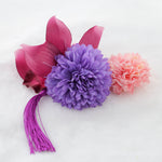 【髪飾り：紫の花とタッセルがシンプルかわいい】グラマラス hair-28
