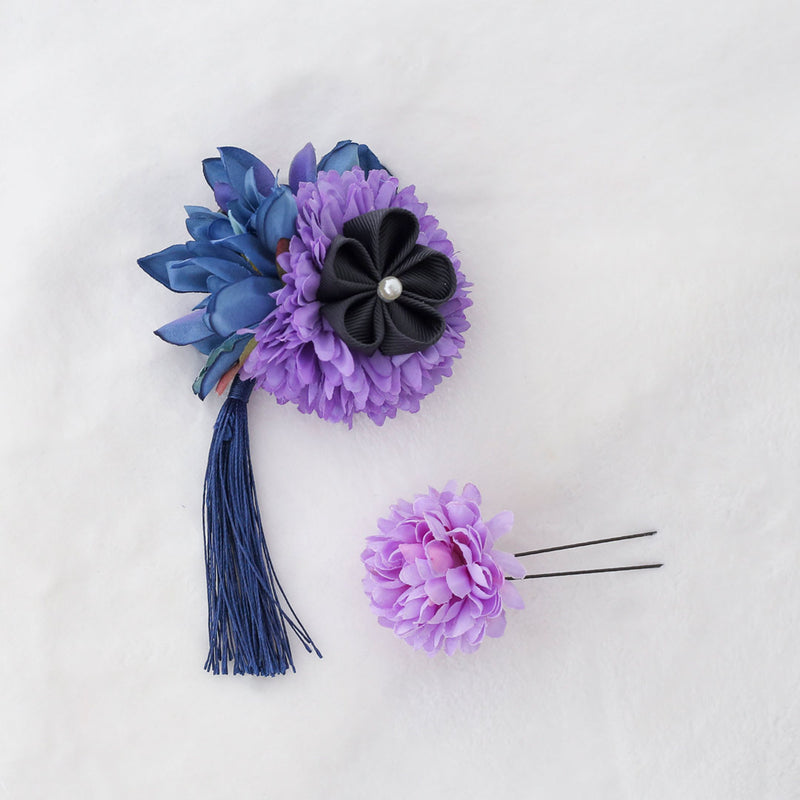 【髪飾り：紫と青の組み合わせが上品でおしゃれ】hair-39